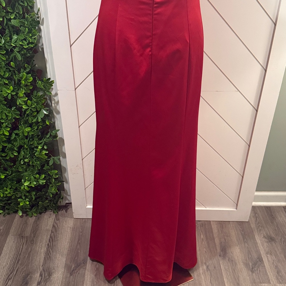 Hearts Run Wild Red Satin Strapless Dress - Picture 12 of 14